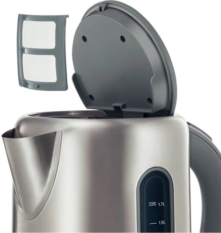 Чайник электрический Bosch TWK7901, 1.7 л, 2200 Вт, Серебристый