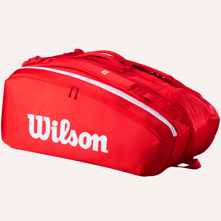 Geanta tenis Wilson SUPER TOUR WILSON RED 15PK 2025