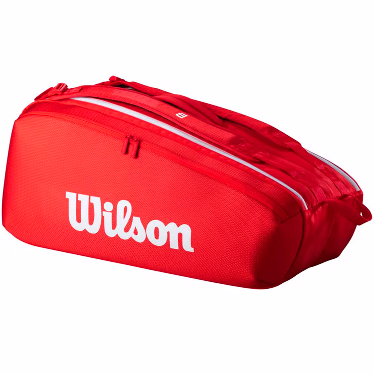 Geanta tenis Wilson SUPER TOUR WILSON RED 9PK 2025
