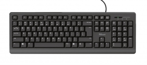 Trust Primo Keyboard, Silent typing, Spill-resistant, RU, USB, 1.8m, Black thumbnav 1