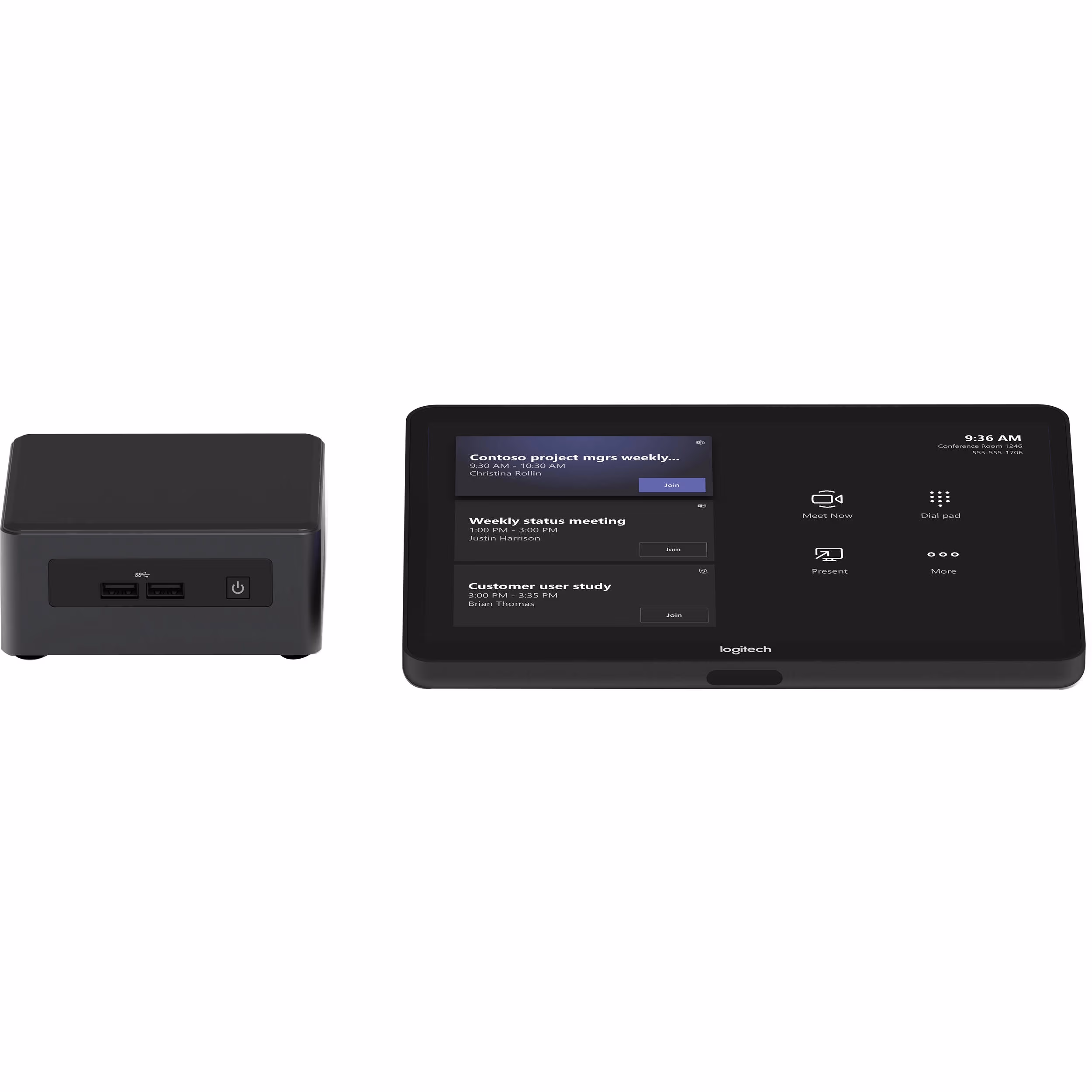Logitech TAPMSTBASE/1 TAP NUC8I7BEH TEAMS NO CAM EU Plug 