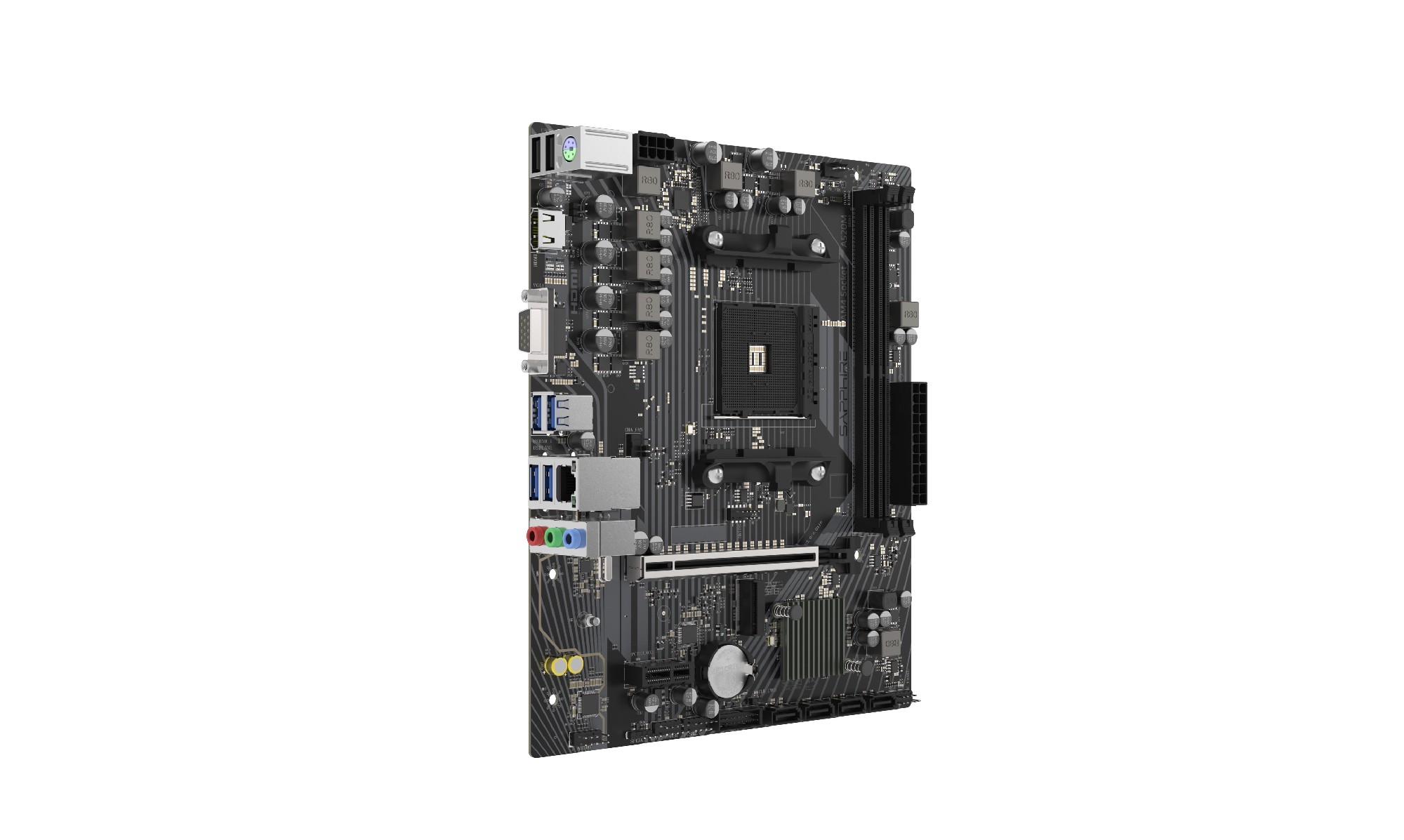 Материнская плата SAPPHIRE A520M-E/ AM4 / A520 / DDR4 / mATX photo 3