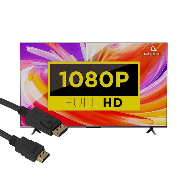 Cablu 4K DP-HDMI  Cablexpert CC-DP-HDMI-10M, 10m photo 3