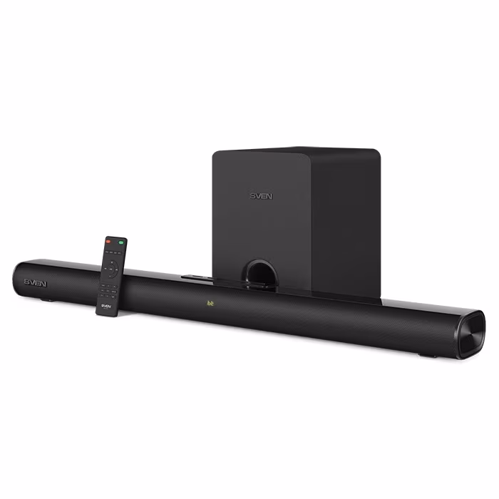 SVEN Soundbar SB-2150A, black (180 W, USB, display, RC, Optical, Bluetooth, wireless subwoofer) 