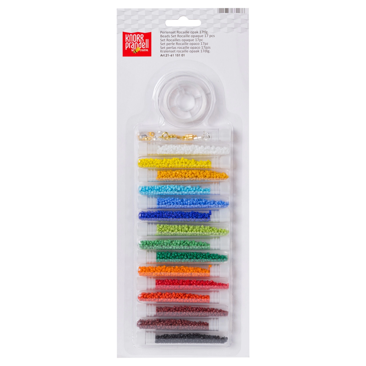 Set de mărgele cu fir de perlon Rocailles Ø 2,5 mm pentru țesutul brățării 216115101