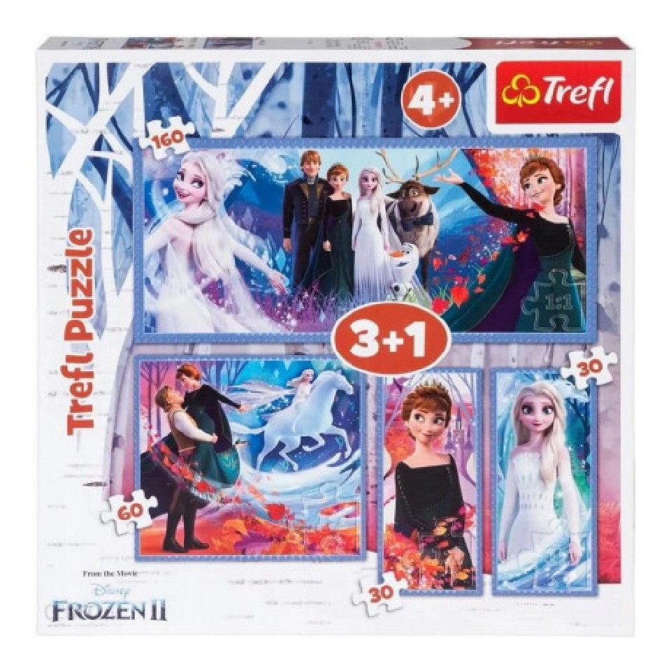 Trefl 90995 Puzzles 3+1 Frozen 2 photo 1
