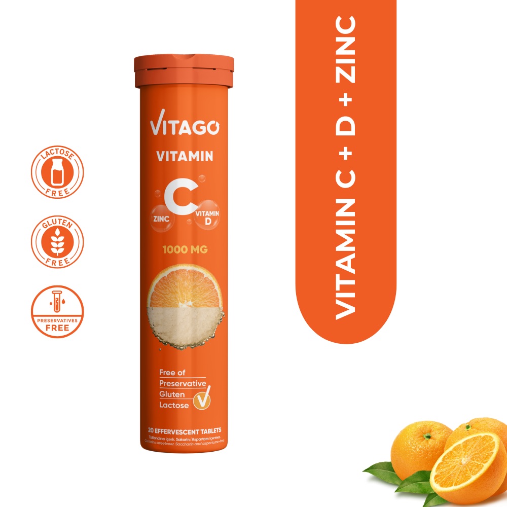 Витамин Vitago Vitamin C Complex 1000Mg, Vitamin D, Zinc / 20 Шипучих Таблеток photo 1 Витамин Vitago Vitamin C Complex 1000Mg, Vitamin D, Zinc / 20 Шипучих Таблеток photo 1