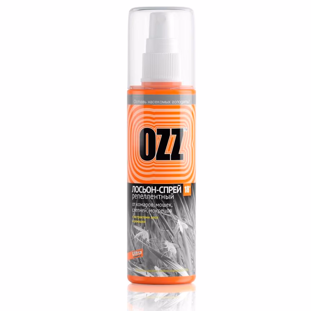 Lotiune-sprei contra insectelor cu extract de aloe si musetel OZZ Ultra 