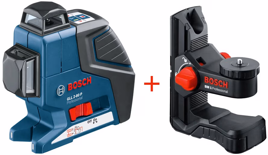 Лазерный линейный нивелир Bosch GLL 2-80 P + BM, 0601063202