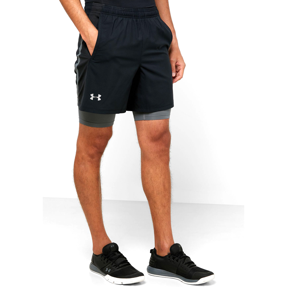 Sorti de bărbați Under Armour UA LAUNCH SW 2-IN-1 SHORT LG Negru photo 4