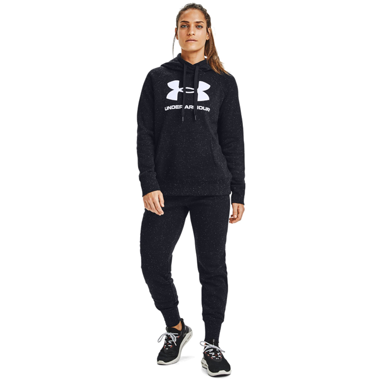 Hanorac Under Armour Rival Fleece Logo Hoodie L Negru Femei photo 3