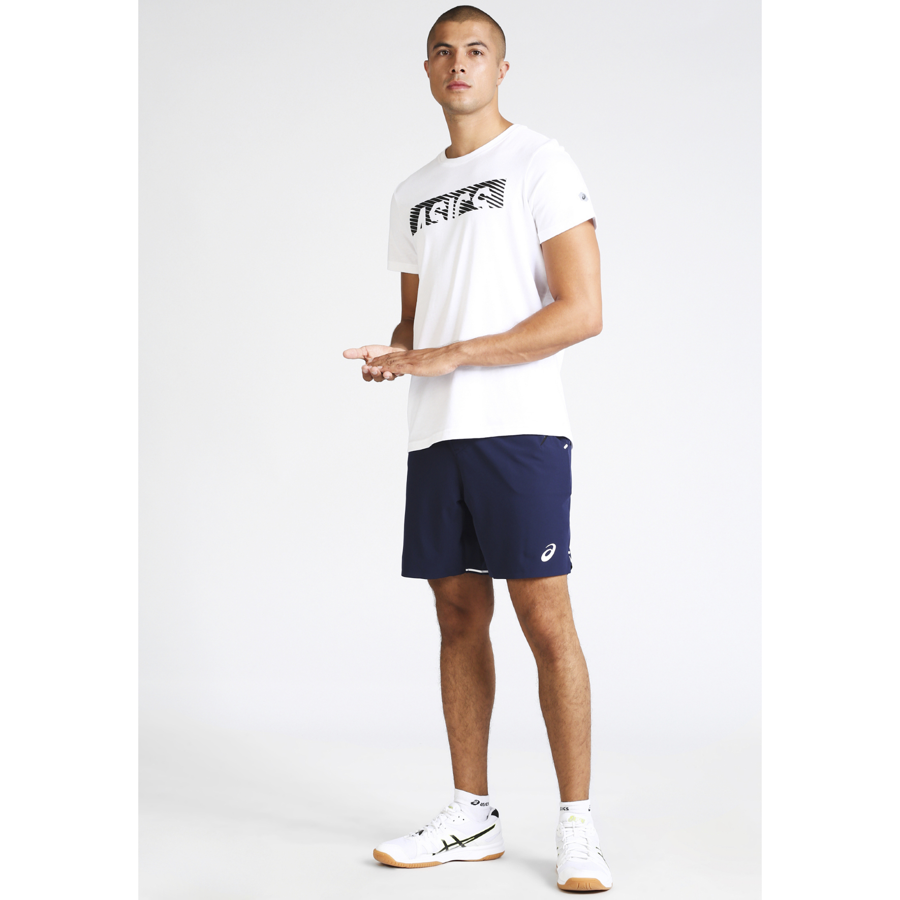 Sorti de bărbați Asics SHORT PEACOAT S Albastru photo 9