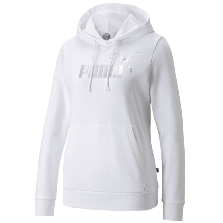 Hanorac Puma ESS+ Metallic Logo Hoodie TR XS Alb Femei photo 4