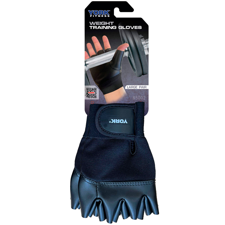 Перчатки для фитнеса  YORK Weight Training Gloves/85002/Черный/Серый photo 1