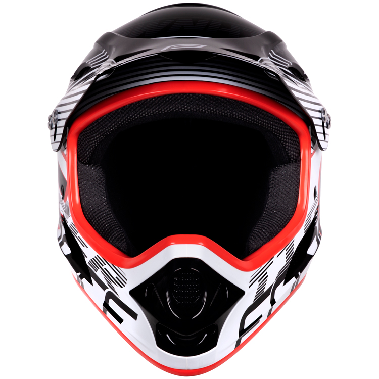 Шлем велосипедный Force TIGER downhill Черный/Красный/Белый 902102 photo 3