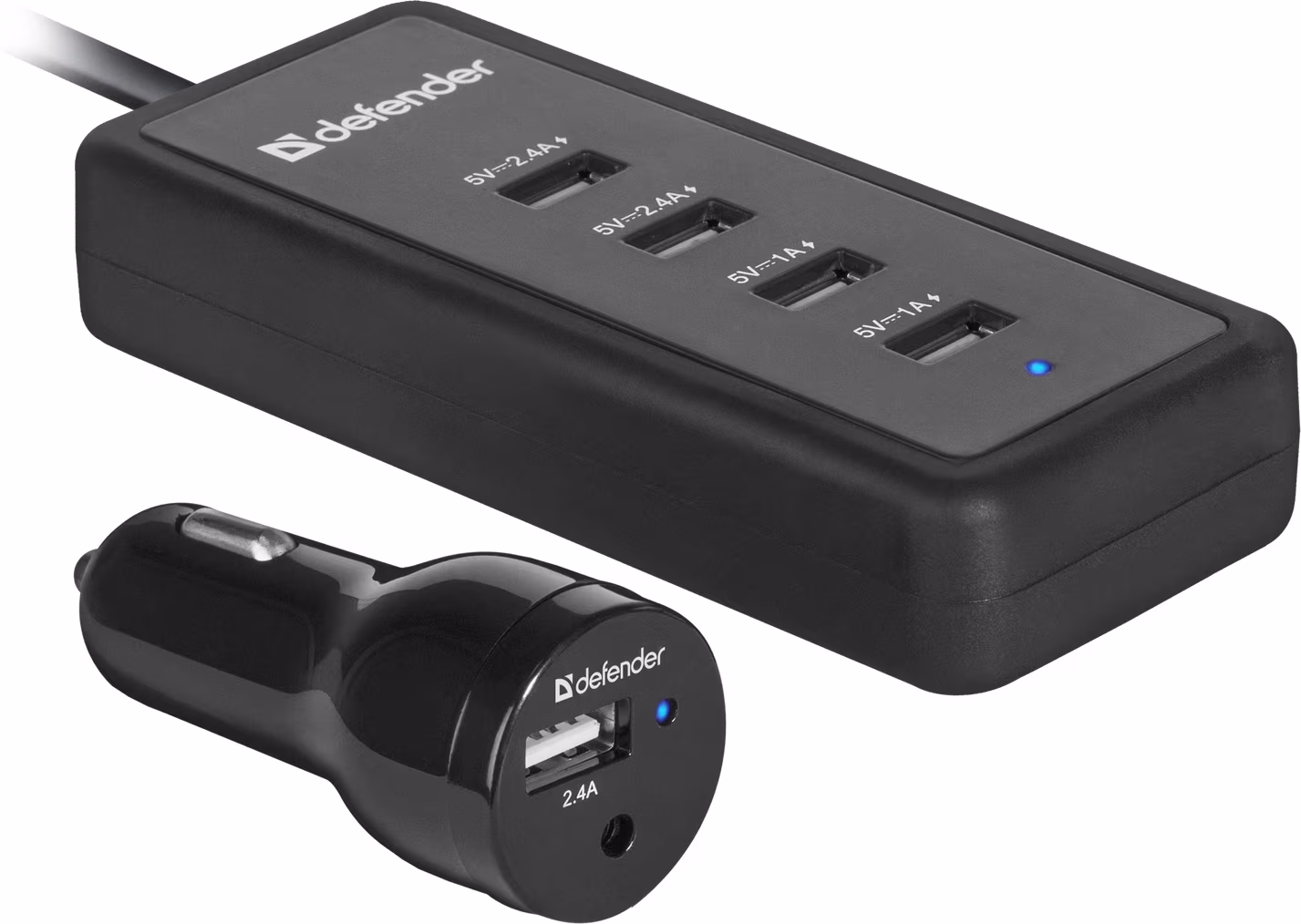 Incarcator auto p/u telefon mobil Defender ACA-02 5 porturi USB, 5V/9.2A 