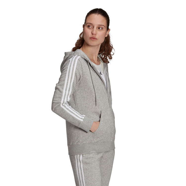 Jacheta Adidas W 3S FT FZ HD XS Gri Femei photo 3