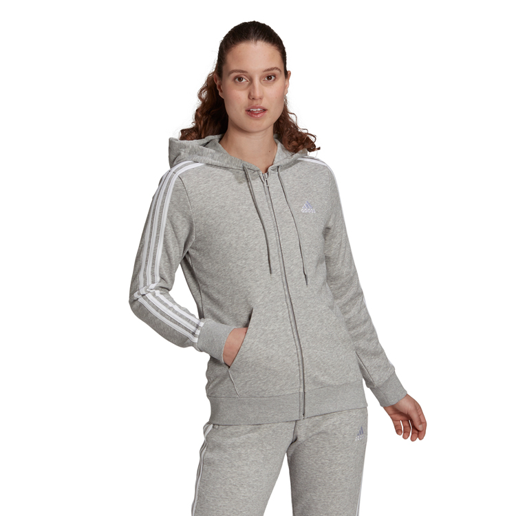 Jacheta Adidas W 3S FT FZ HD XS Gri Femei photo 4