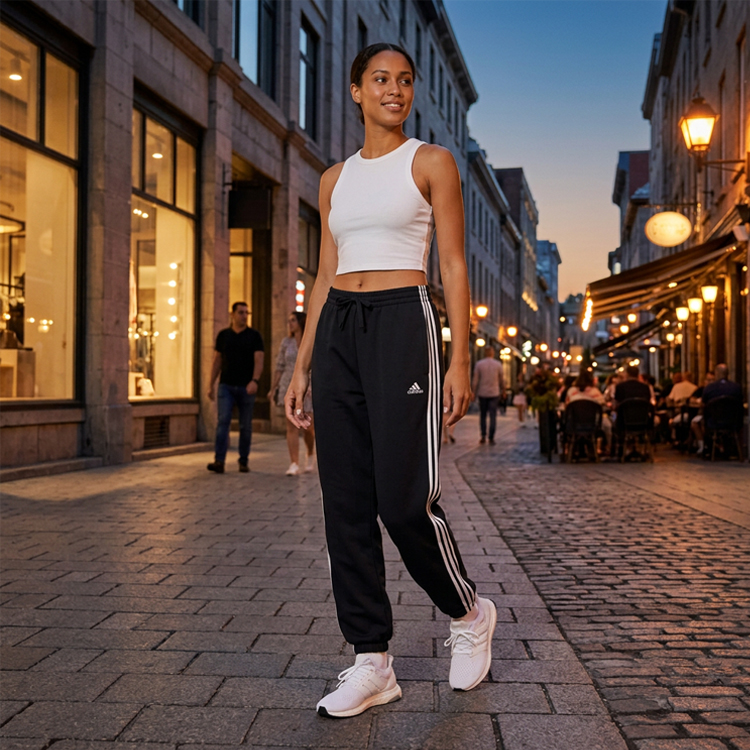 Pantaloni Adidas W 3S FT CF PT XS Negru Femei photo 3