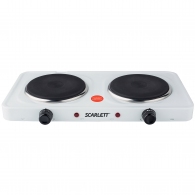 Plita de masa electrica Scarlett SCHP700S02, 2 arzatoare, 2000 W, Alb thumbnav
