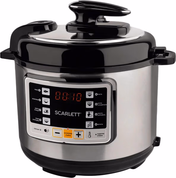 Multifierbator Scarlett SC-MC410P02, 900 W, 11 programe, Argintiu cu negru