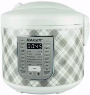 Мультиварка Scarlett SCMC410S02, 900 Вт, 24 программ, Белый (с узором)