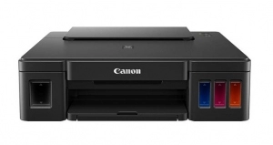 Printer Canon Pixma G1410, A4, 4800x1200dpi_2pl, ISO/IEC 24734 - 8.8 / 5.0 ipm, 64-275g/m2, LCD display_6.2cm, Rear tray: 100 sheets, USB 2.0, 4 ink tanks: GI-490BK (6000 pages*),GI-490C,GI-490M,GI-490Y(7000 pages*) & Colour: 2000 Photos*(10x15)