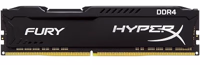 32GB DDR4-2666 Kingston HyperX® FURY DDR4, PC21300, CL16, 1.2V, Auto-overclocking, Asymmetric BLACK heat spreader, Intel XMP Ready (Extreme Memory Profiles)
