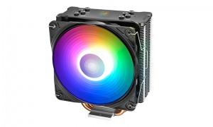 DEEPCOOL Cooler  "GAMMAXX GT A-RGB", Socket LGA1700(adapter needed)/2066/2011/LGA1200/1151/1150/1155/1366 & AM5/AM4/AM3/FM2, up to 150W, 120mm A-RGB fan, Controlled RGB lighting system, 500~1650rpm, 17.8~27.8dBA, 64.5 CFM, 4 pin, PWM, Hydro Bearing, 4 hea thumbnav 1