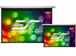 Elite Screens 106"(16:10) 228x143cm Spectrum Series Electric Screen with IR/Low Voltage 3-way wall box, White thumbnav 1