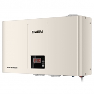 SVEN VR-S3000, 3000VA /1800W, Automatic Voltage Regulator, 3x Schuko outlets, Input voltage: 140-275V, Output voltage: 230V ± 10%, input and output voltage digital indicator on the front panel, Slim metal case, wall mounting thumbnav 1