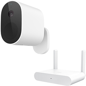 Outdoor IP Security Camera + HUB XIAOMI Mi Wireless Outdoor Security Camera 1080p Set (EU), (MWC13), White, Hub Required (included), FHD (1920x1080), IP Smart Camera, WiFi, Lan (RJ-45) on reciever, 130° wide-angle lens, F2.1, Infrared Night Vision Sensor photo 1