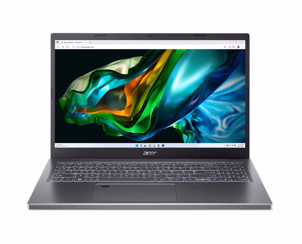 ACER Aspire A515-48M Steel Gray (NX.KJ9EU.002) 15.6" IPS FHD (AMD Ryzen 7 7730U 8xCore 2.0-4.5GHz, 16Gb (1x16) DDR4 RAM, 512GB PCIe NVMe SSD, AMD Radeon Graphics, WiFi 6E/BT 5.2, FPR, Backlit, 4cell, HD webcam, EN/RU/UA, No OS, 1.6kg) 