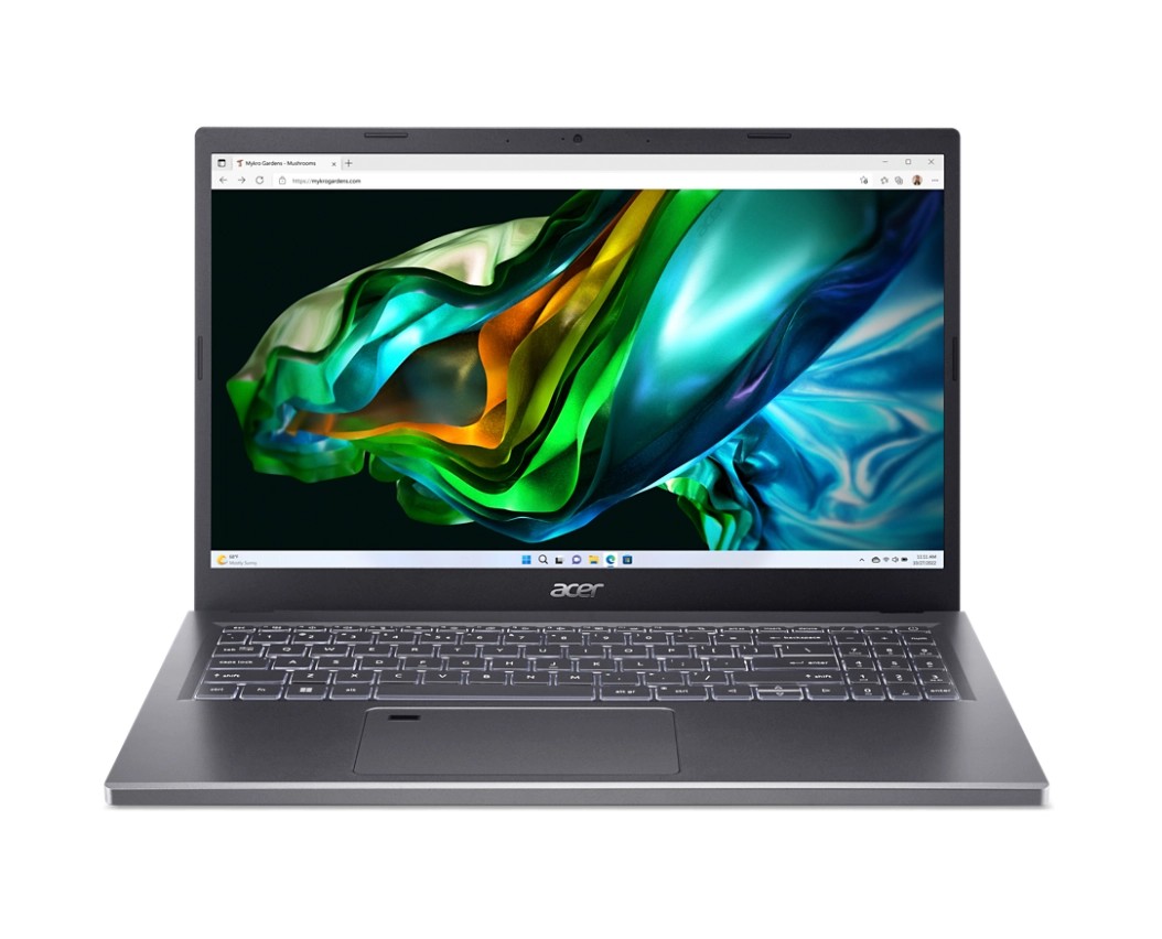 ACER Aspire A515-48M Steel Gray (NX.KJ9EU.002) 15.6" IPS FHD (AMD Ryzen 7 7730U 8xCore 2.0-4.5GHz, 16Gb (1x16) DDR4 RAM, 512GB PCIe NVMe SSD, AMD Radeon Graphics, WiFi 6E/BT 5.2, FPR, Backlit, 4cell, HD webcam, EN/RU/UA, No OS, 1.6kg) photo 1