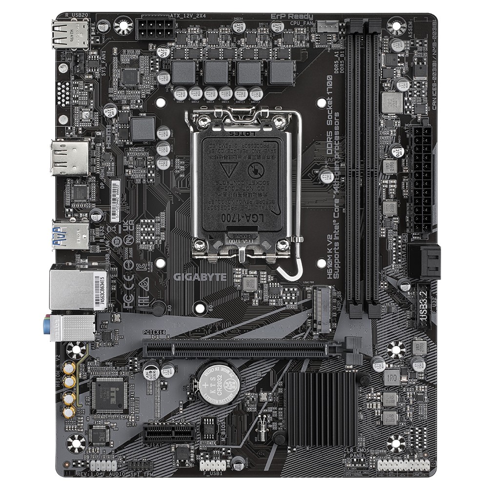 Материнская плата GIGABYTE H610M K V2/ 1700 / H610 / DDR5 / mATX photo 2