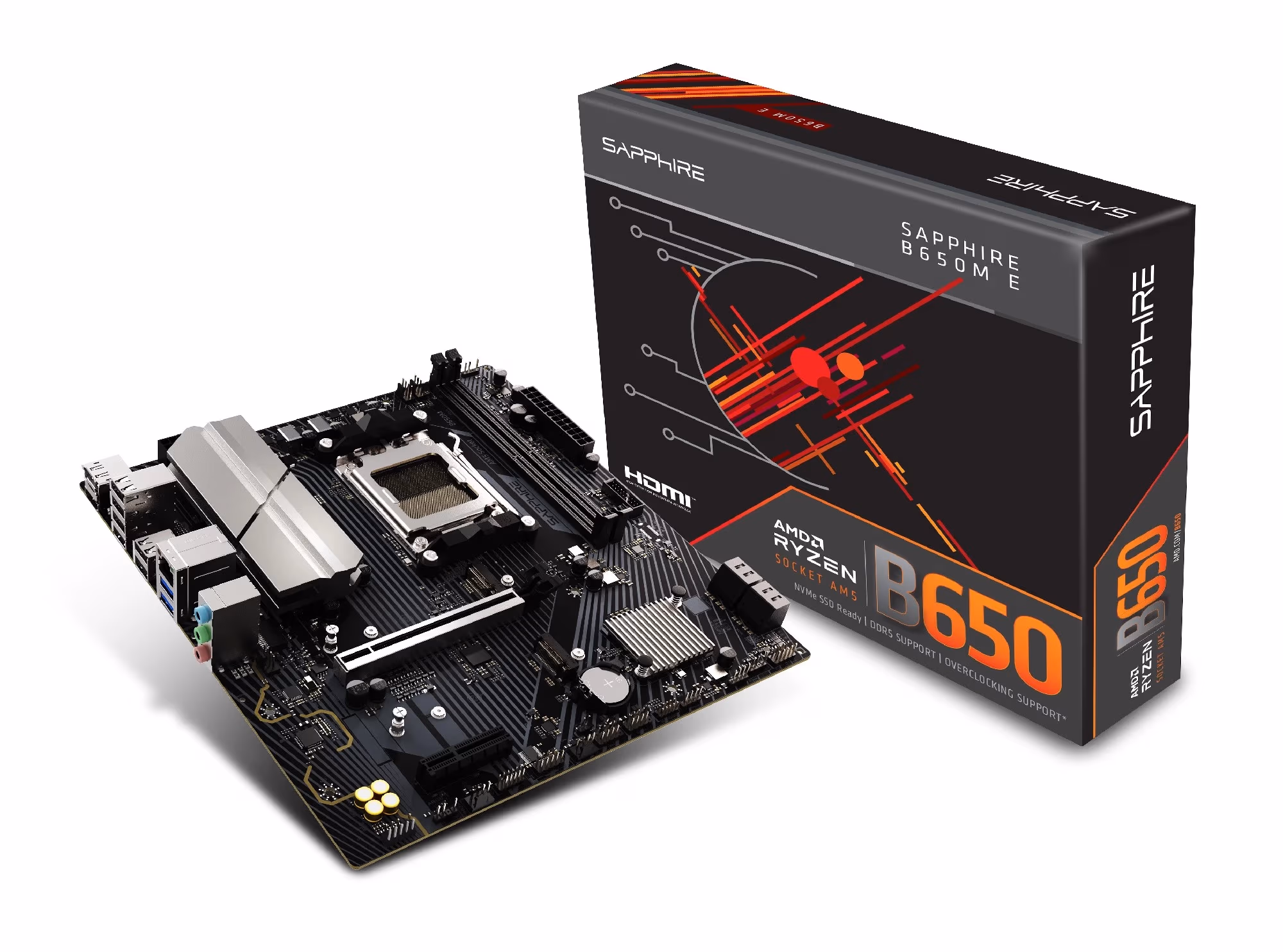 Placa de baza SAPPHIRE B650M-E/ AM5 / B650 / DDR5 / mATX 