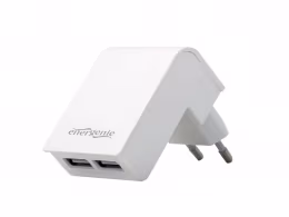 USB Charger  Gembird EG-U2C2A-03-W, 2-port universal USB charger, 2.1 A, White