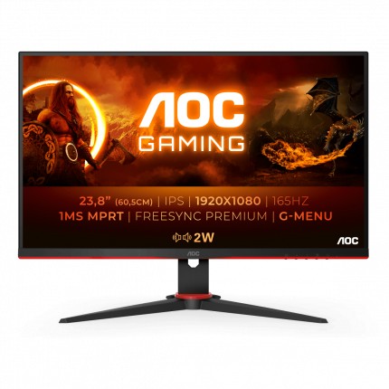 23.8” Monitor Gaming AOC 24G2SPAE/BK  / 1ms / 165MHz / Black photo 1