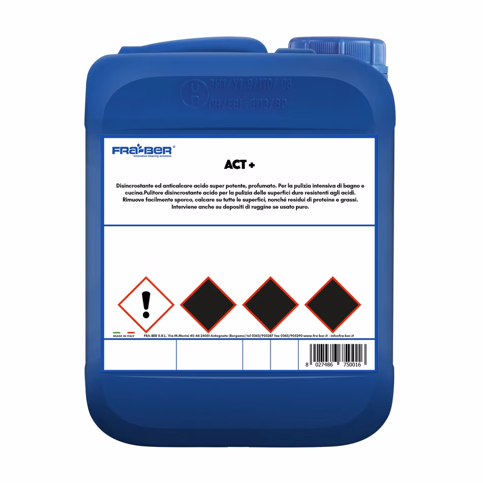 Anticalcar puternic cu acid, parfumat,FRA-BER ACT+  5KG 