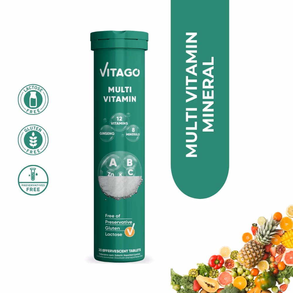 Витамин Vitago Multivitamin, Multimineral Complex / 20 Шипучих Таблеток 