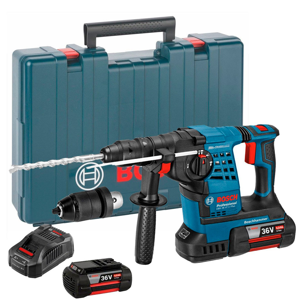 Ciocan rotopercutor acumulator Bosch GBH 36V-Li Plus 2x4.0Ah, 0611906003  photo 3