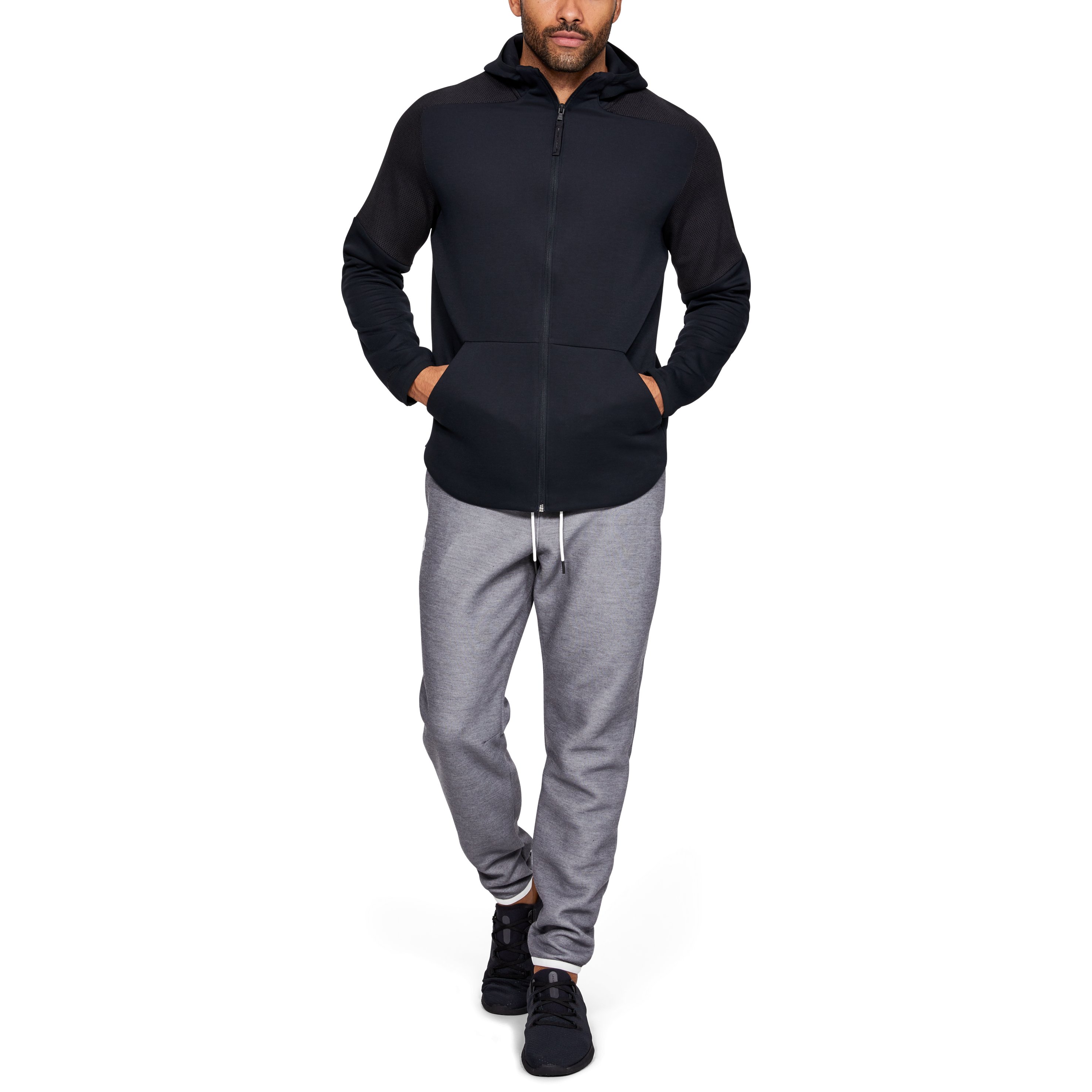 Hanorac pt bărbați Under Armour UNSTOPPABLE MOVE LITE FZ HOODIE LG Negru photo 4