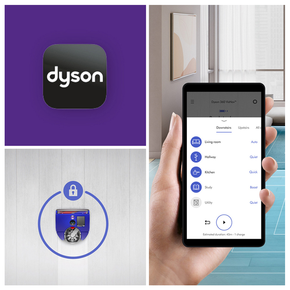 Aspirator robot Dyson 360 VIS NAV RB03 Vinca Blue/Nickel / 0.5 l / Albastru photo 7