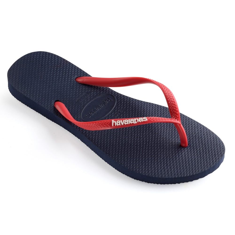 Slapi Havaianas SLIM LOGO pt Femei / 35/36 / Albastru-rosu photo 3