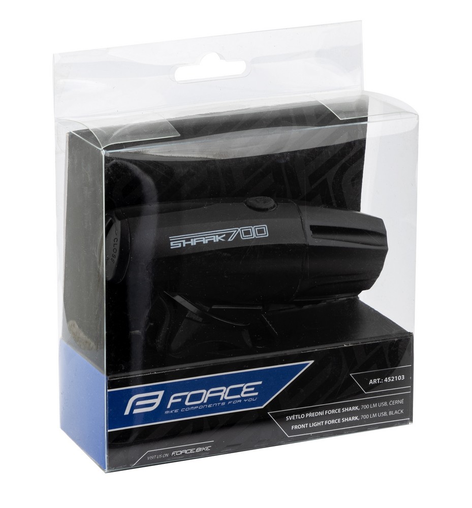 Фонарь передний Force SHARK 700LM USB photo 3