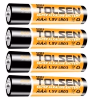 Baterii Super Alcaline AAA 1.5V set 4 buc Tolsen