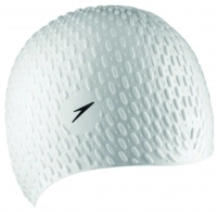 Силиконовая шапочка для плавания Speedo BUBBLE CAP AF WHITE