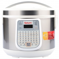 Мультиварка Saturn STMC9203, 900 Вт, 45 программ, Белый с нержавеющей сталью thumbnav 1