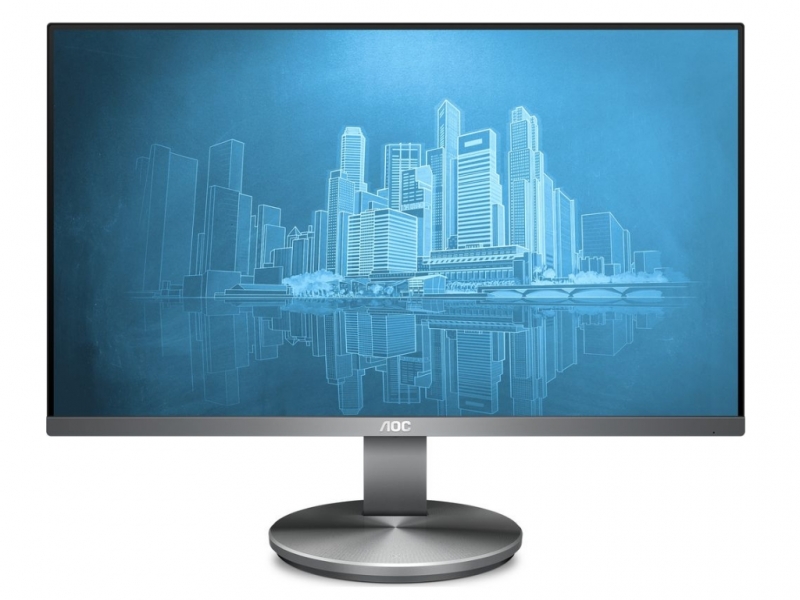 23.8" AOC IPS LED I2490VXQ/BT Black/Silver (4ms, 100M:1, 250cd, 1920x1080, 178°/178°, VGA, HDMI, DisplayPort, Speakers 2 x 2W, Audio Line-out, VESA) photo 1
