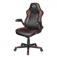 Trust Gaming Chair GXT 704 RAVY - Black/Red, Fully adjustable gaming chair with a strong frame and soft armrests for gam, Class 4 gas lift, up to 150kg